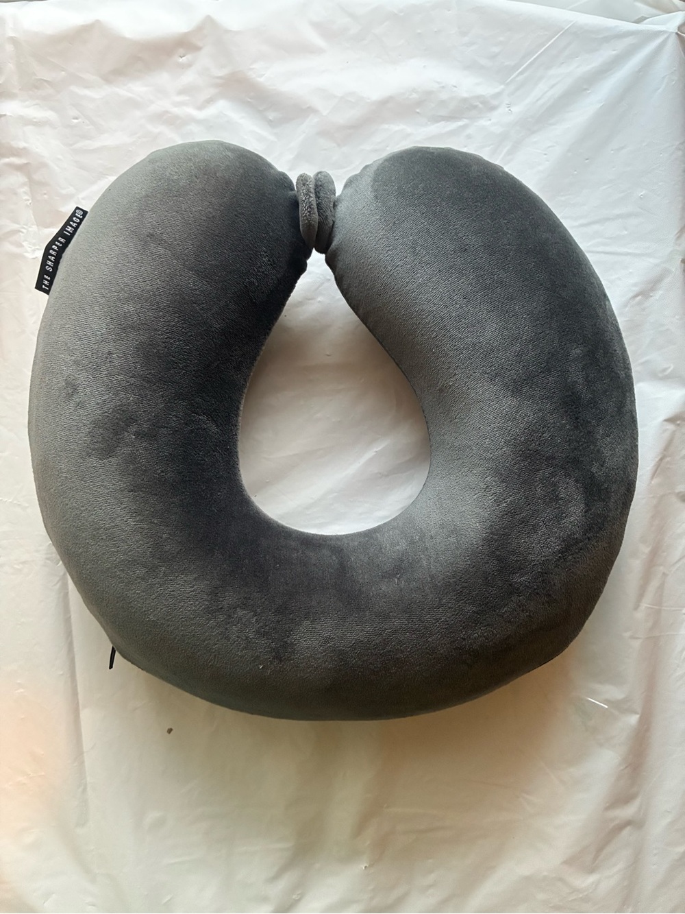 Sharper Image Gray Travel Neck Pillow